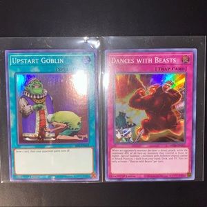 UpstartGoblin&DancesWithBeasts YuGioh Collectible new sleeved good Conditions